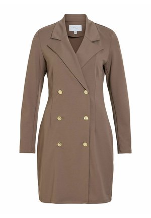 VILA, BLAZER DRESS VICLARA SHORT - Robe chemise - brown