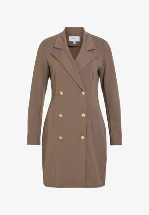 VILA, BLAZER DRESS VICLARA SHORT - Blousejurk - brown