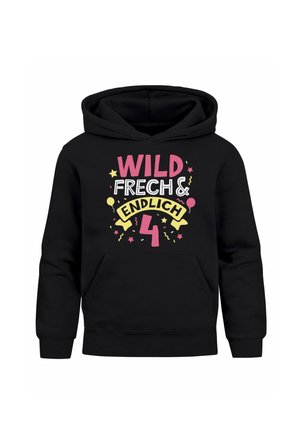 SPRUCH WILD UND FRECH  - Kapuzenpullover - jahre schwarz
