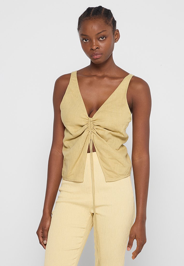 Nanushka Top lichtgeel