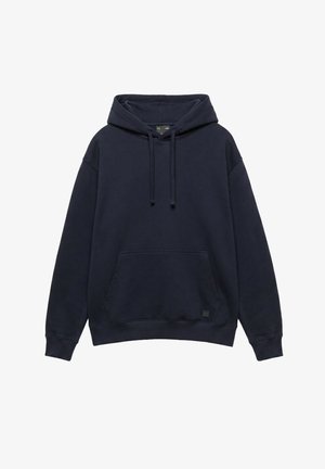 PULL&BEAR, BASIC - HOODIE - Kapuzenpullover - dark blue