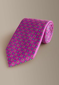 SIGNATURE  ITALIAN GEOMETRIC - Stropdas - pink