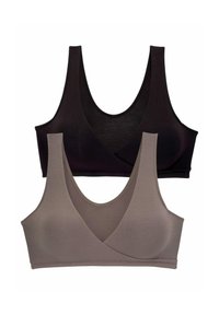PETITE FLEUR BY LASCANA NURSING BRA 2 PACK - Triangle bra - taupe + schwarz