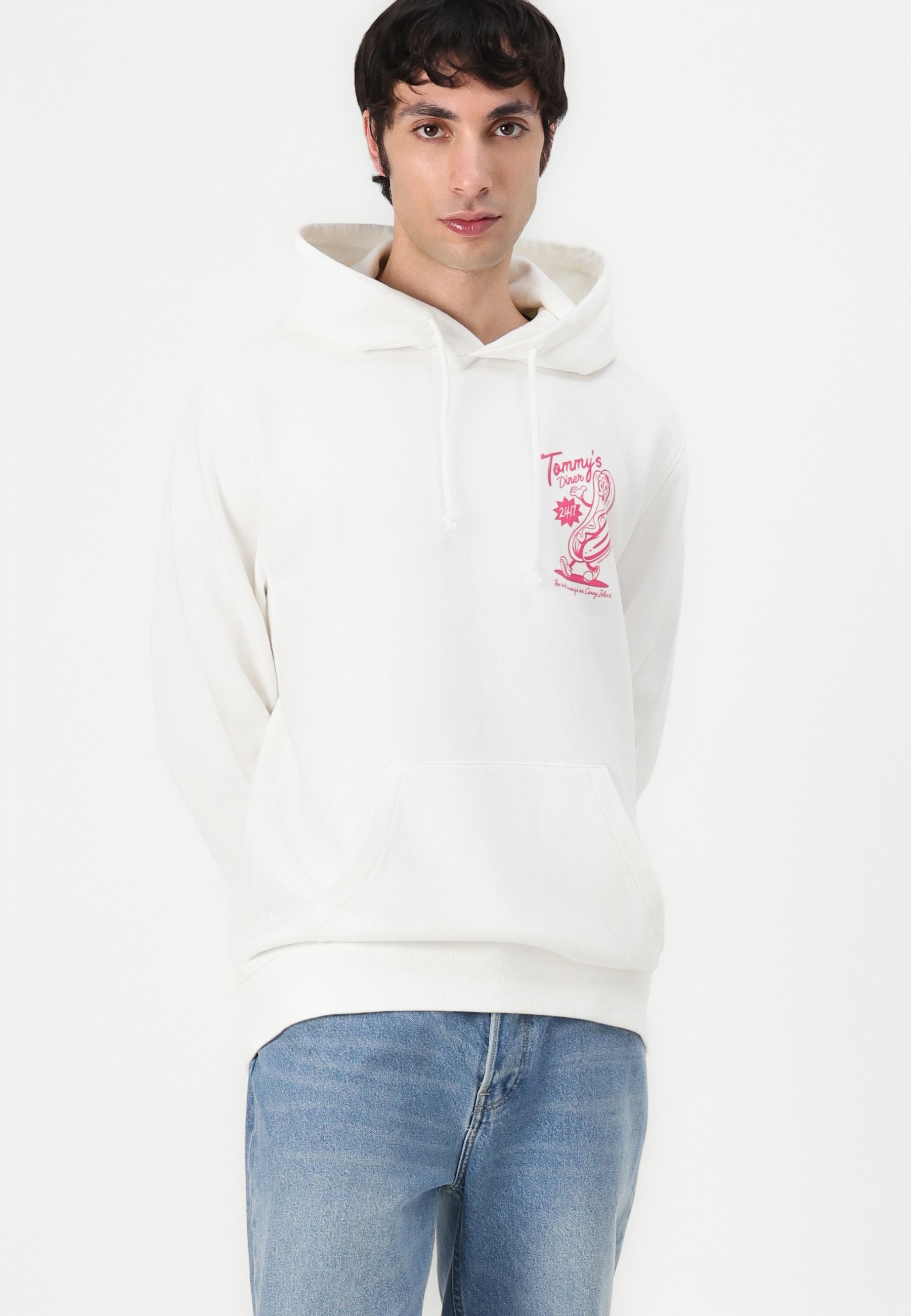Tommy Jeans NOVELTY FAIR HOODIE - Hoodie - ecru/off-white