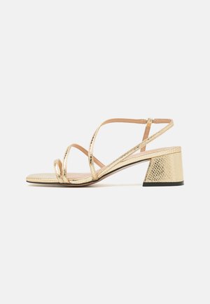 ONLAYLIN BLOCK HEELED - Riemensandalette - gold