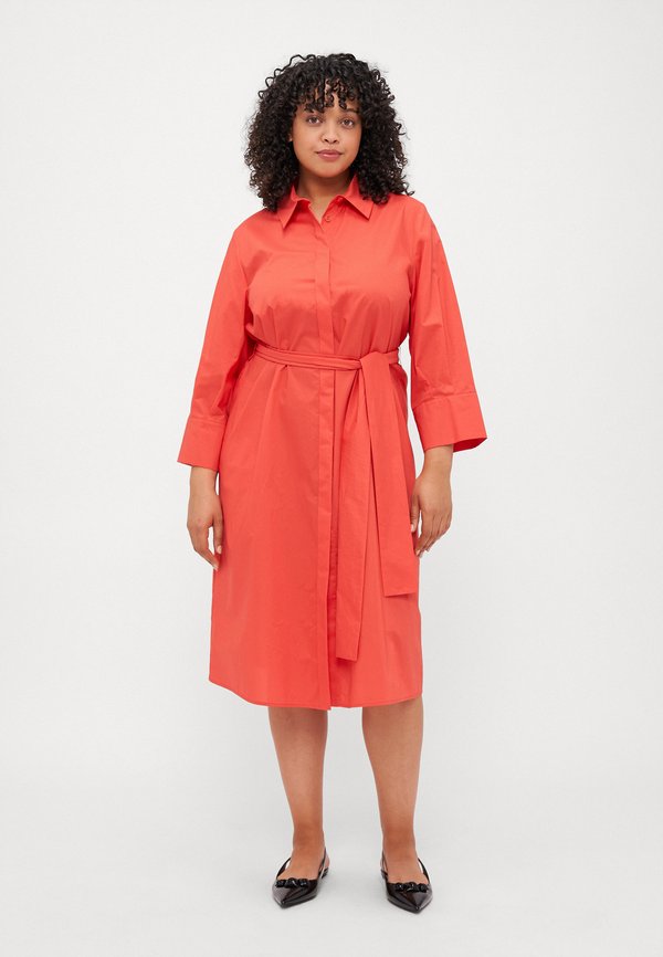 FINANZA - Shirt dress - coral4