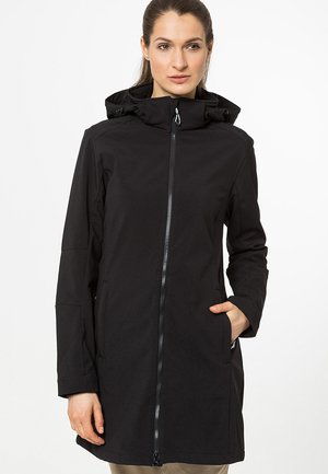 WOMAN PARKA ZIP HOOD - Mīksta auduma jaka - nero