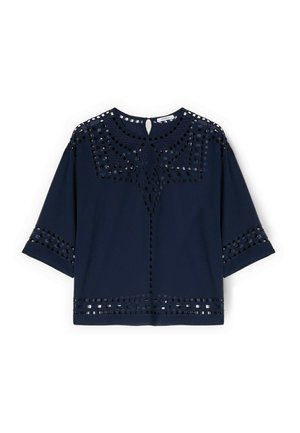 Motivi, BLUSA CON RICAMI AJOURÉ - Blusa - blu