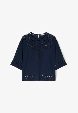 Motivi, BLUSA CON RICAMI AJOURÉ - Blusa - blu