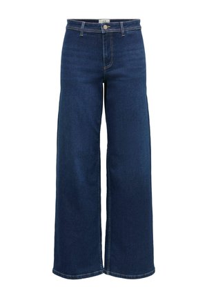 JDY, JEANS JDYVANESSA-FRIDA MID WAIST WIDE LEG FIT JEANS - Coupe large - dark blue denim