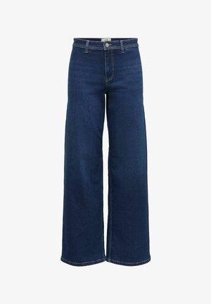 JDY, JEANS JDYVANESSA-FRIDA MID WAIST WIDE LEG FIT JEANS - Coupe large - dark blue denim