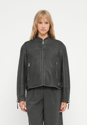 VMPAMELA SHORT COATED JACKET - Keinonahkatakki - asphalt