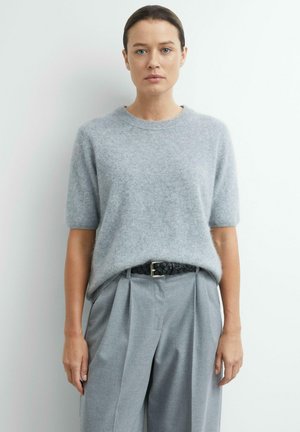 comma, STRICKPULLOVER - Basic T-shirt - grau