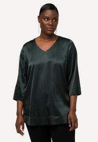 Ulla Popken 3/4-ARM - Camicetta - dark green
