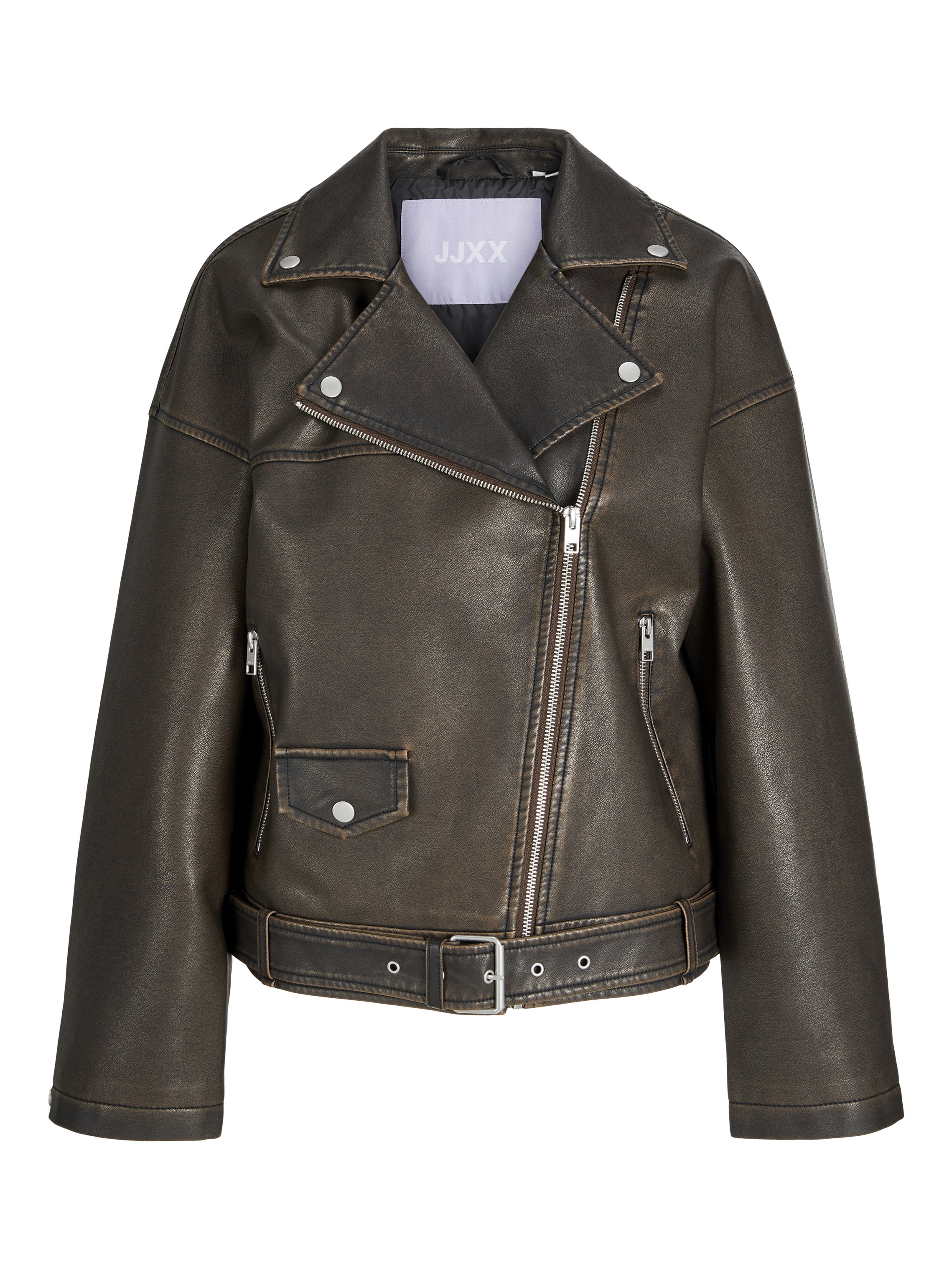 JJXX JXFRIDA BIKER - Faux leather jacket - bracken washed/brown