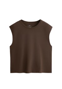 COTTON BLEND SLEEVELESS SEAMLESS - Fitnesz / Jóga - brown