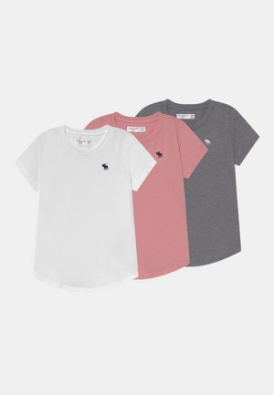CORE CREW TEE 3 PACK - T-shirt basic - white/blush/grey