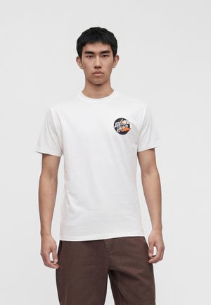 Santa Cruz, MEEK SLASHER BOX UNISEX - Nyomott mintás póló - white