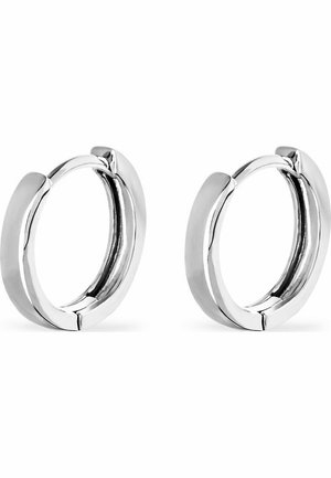 Sølvøreringe med en elegant, rund design. Glat tekstur og en skinnende finish. Har et subtilt split i hoops.
