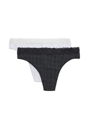 PACK DE 2 ESTAMPADOS - Tanga - black/off-white