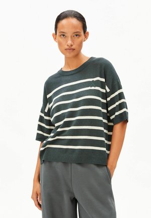 STRIPE - T-shirt imprimé - space steel undyed