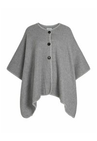 GEKNÖPFTER - Poncho - light grey melange