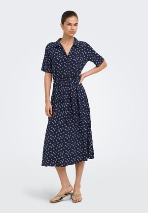 JDY, JDYSTARSEZEN LIFE 2/4 MIDIDRESS WVN NOOS - Риза-рокля - night sky/cloud dancer