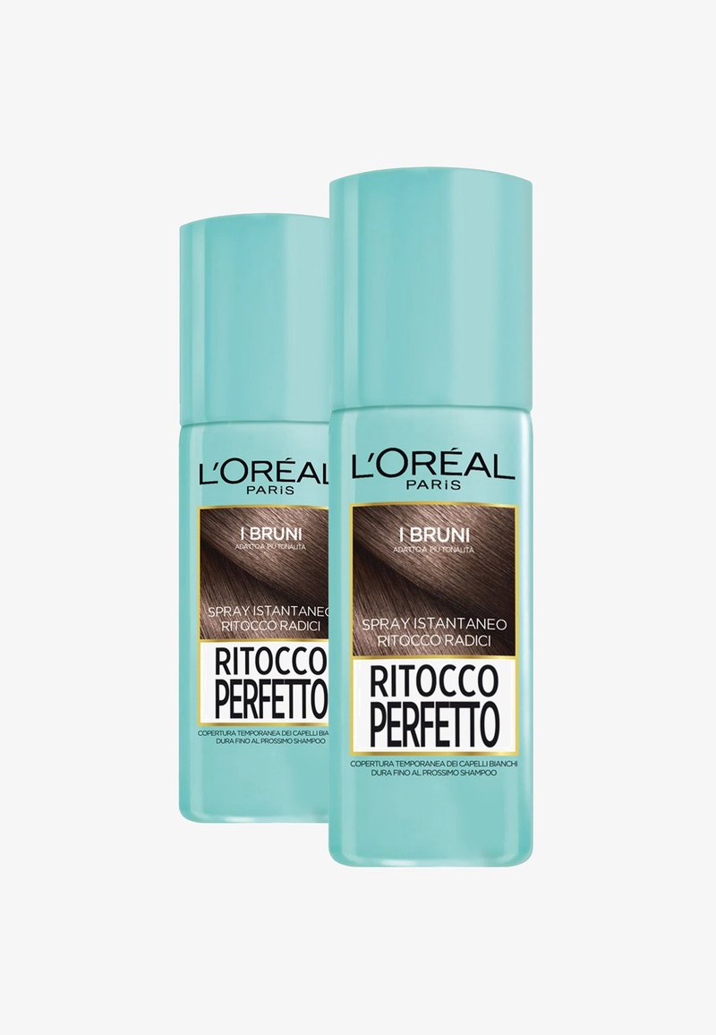 L'Oréal Paris - RITOCCO PERFETTO SPRAY ISTANTANEO CORRETTORE PER RADICI E CAPELLI BIANCHI 75 ML - 2 PACK - Tinte capelli - colore bruno, Ingrandire