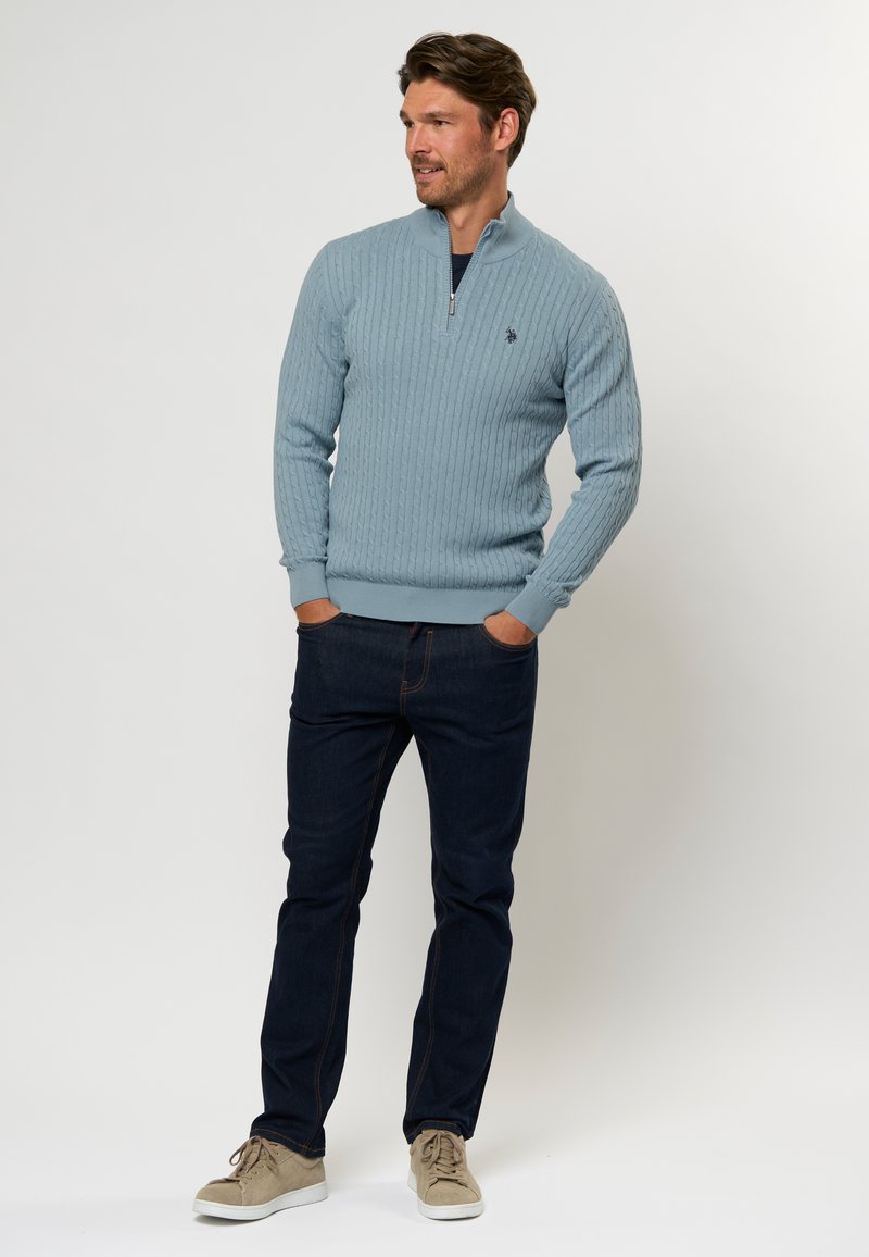 Polo ROMEO Maglione dusty blue/blu Zalando
