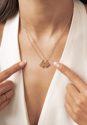 Hey Happiness, TWIN PUZZLE NECKLACE 2PACK - Necklace - rose gold-coloured