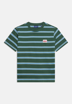 ONLY & SONS junior, OSJDAWSON STRIPE TEE - T-shirts print - pineneedle/blue jasper/egret
