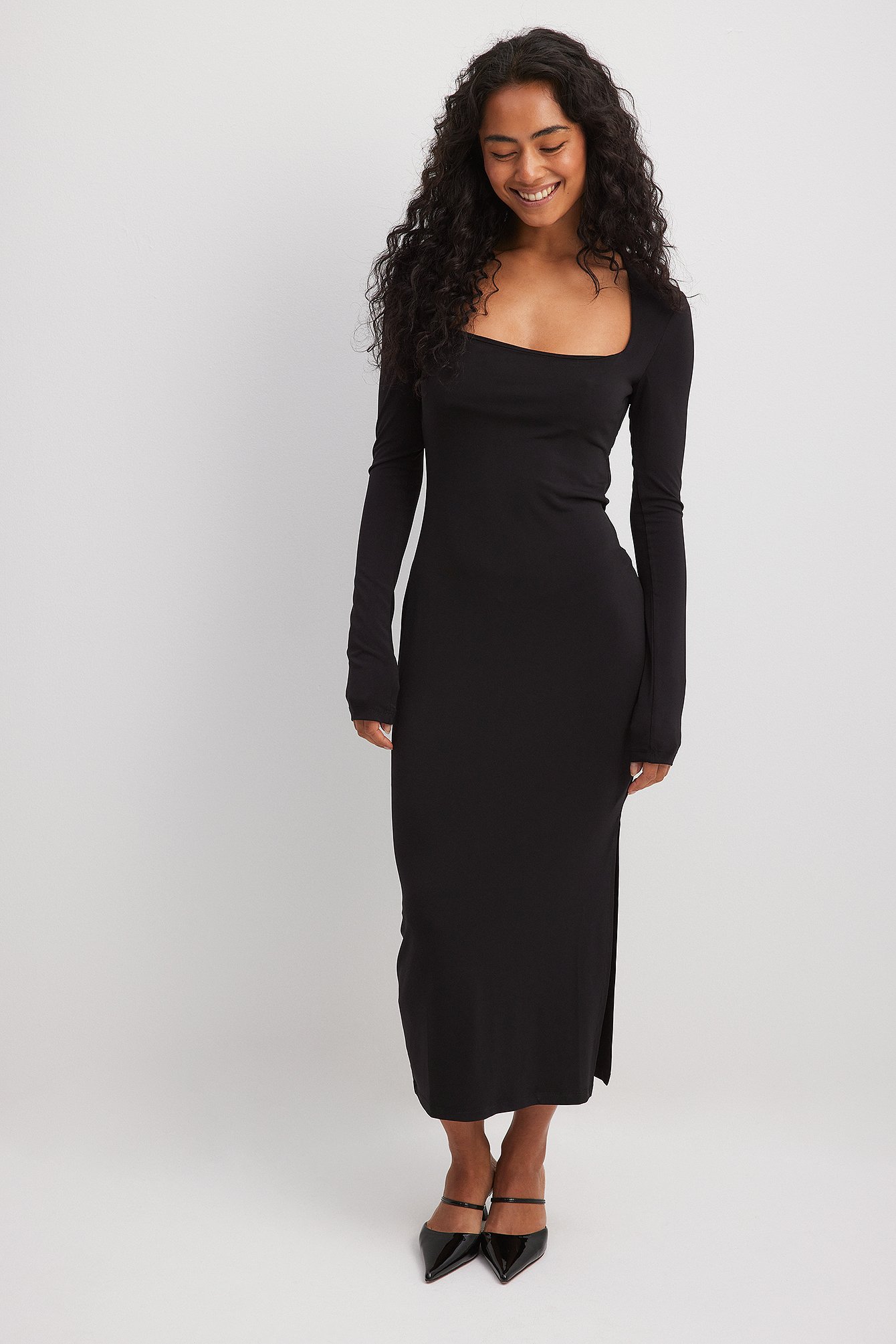 Open-back midi dress