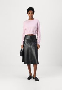 pure cashmere CROP LONG SLEEVE  - Pulover - pink