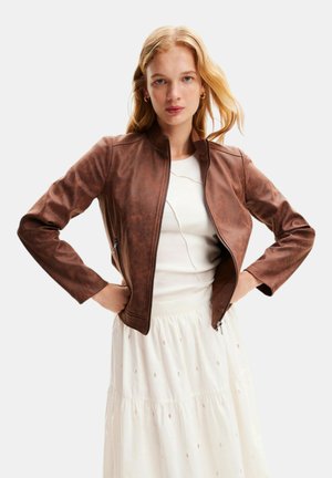 BIKER - Giacca in similpelle - brown