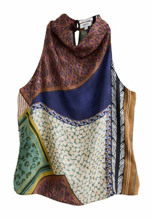 Next, REGULAR FIT - N. PREMIUM SATIN HALTER TOP - Bluse - patchwork scarf print