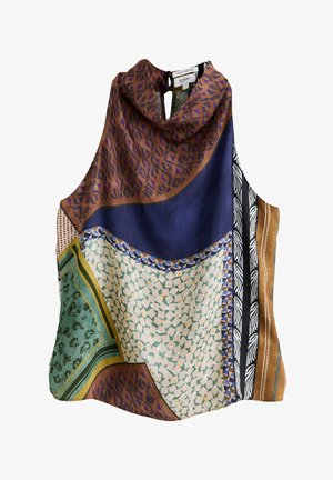 Next, REGULAR FIT - N. PREMIUM SATIN HALTER TOP - Blouse - patchwork scarf print