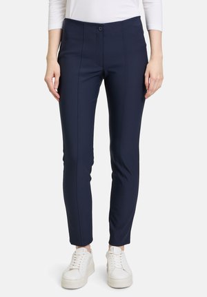 MIT FALTE - Pantaloni - dunkelblau