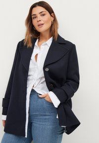 Ellos Plus collection YLVA - Halflange jas - blau