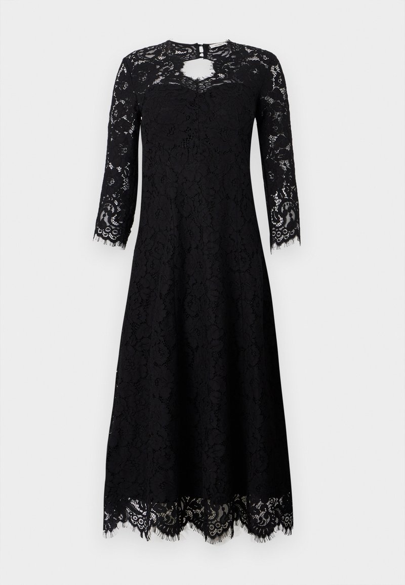 princess polly baby blue dress Dolce & Gabbana Long-Sleeve Lace Midi Dress - Black main image 0