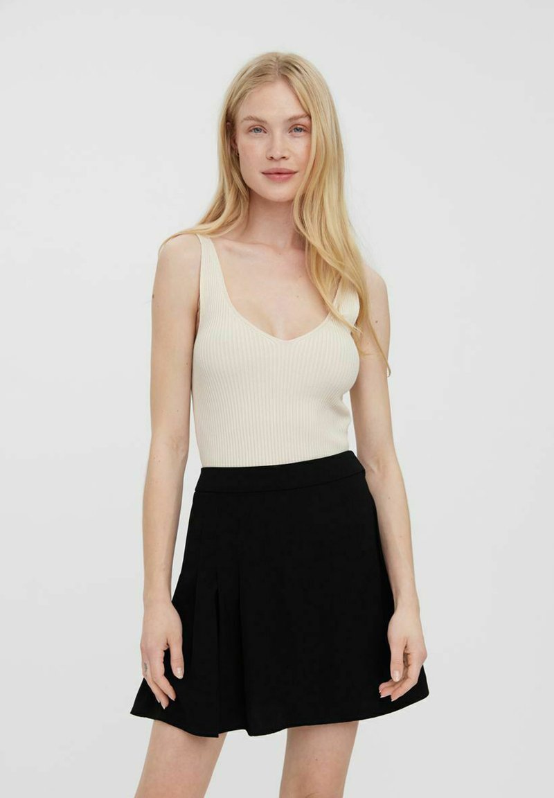 Damen T-Shirts | Vero Moda RIPPSTRICK Top birch/beige - TM38632 Damen T-Shirts | Vero Moda RIPPSTRICK Top birch/beige - TM38632