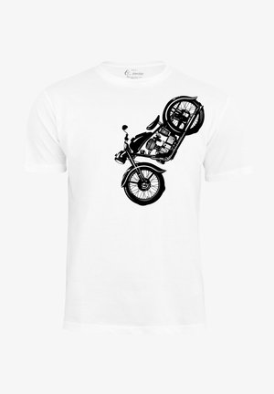 Cotton Prime, VINTAGE MOTORCYCLE - Print T-shirt - weiss