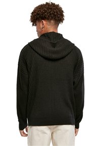 Urban Classics KNITTED ZIP HOODY - Adīta jaka - black