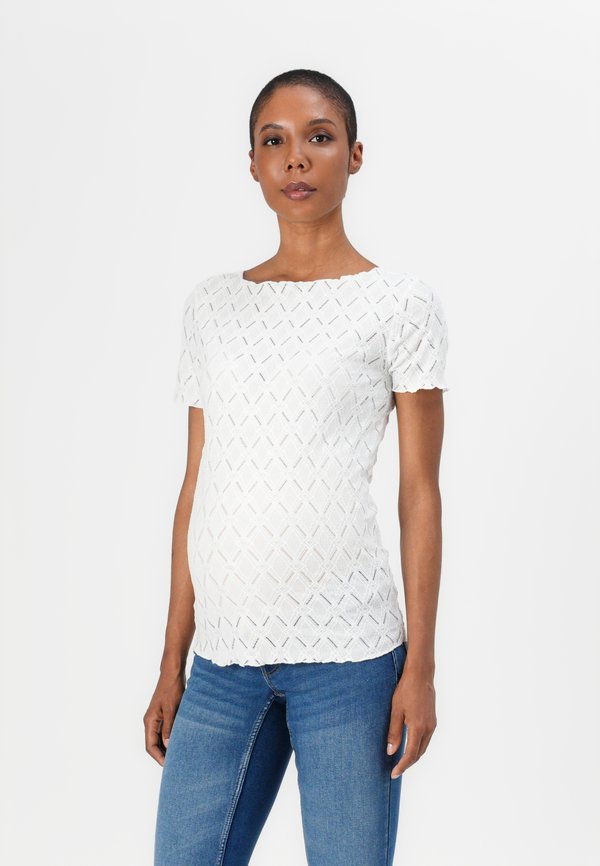 OLMJUNILA BOATNECK - Top - cloud dancer