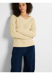 Selected Femme V AUSSCHNITT - Maglione - birch