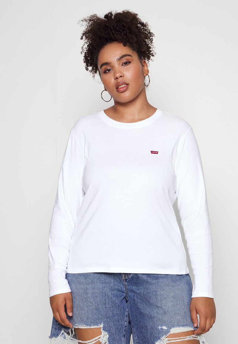 Levi's® Plus LONG SLEEVE BABY TEE Camiseta de manga larga white