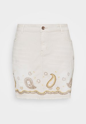 Denim skirt - white