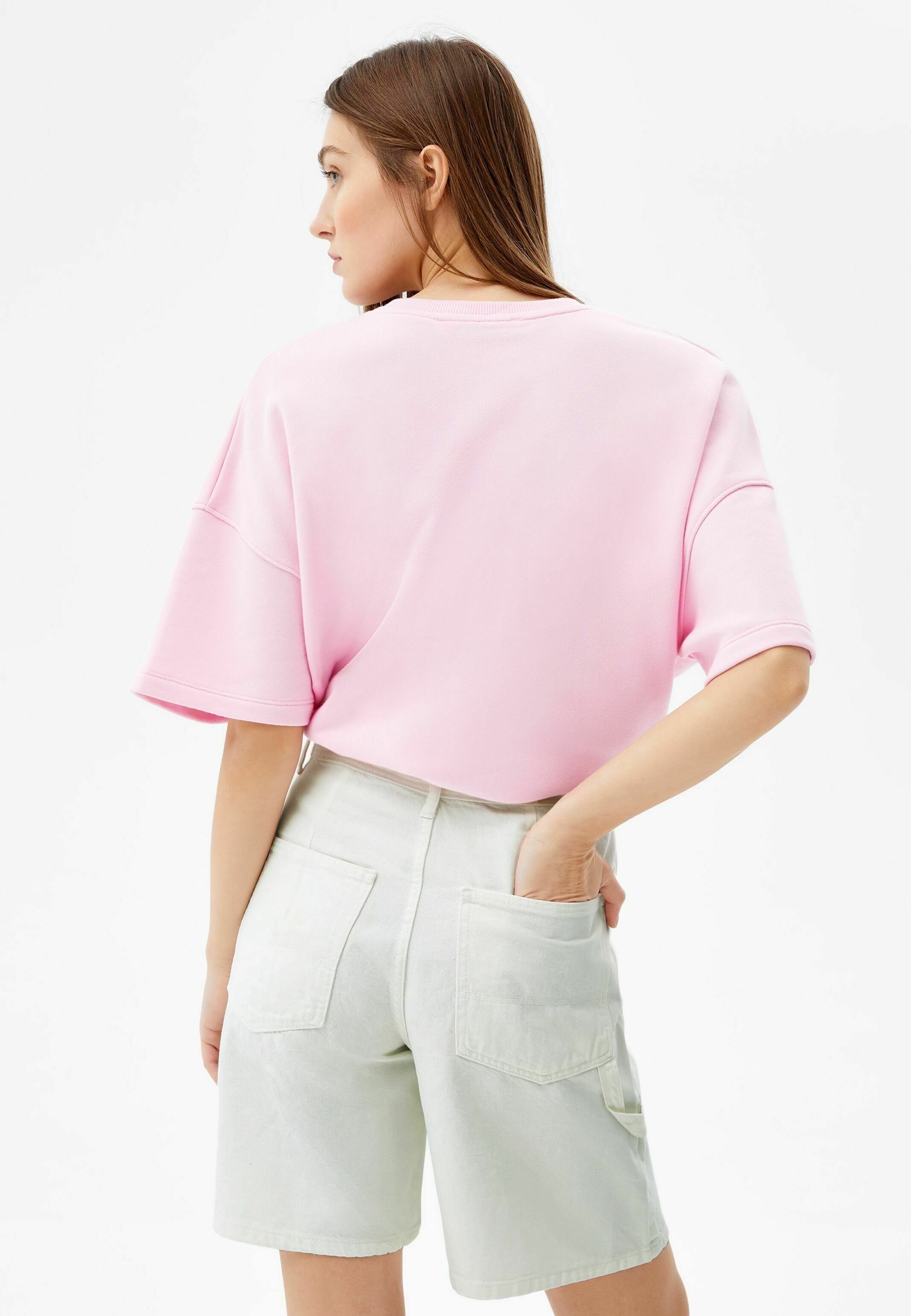 Bershka CARPENTER - Shorts - white/sten 
