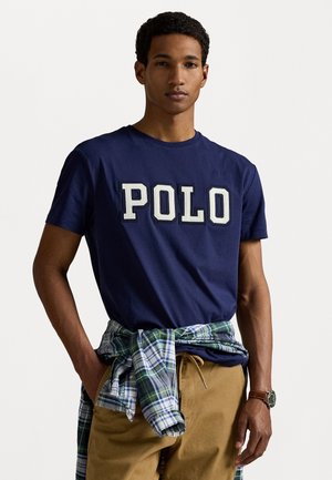 CLASSIC FIT LOGO - Print T-shirt - newport navy
