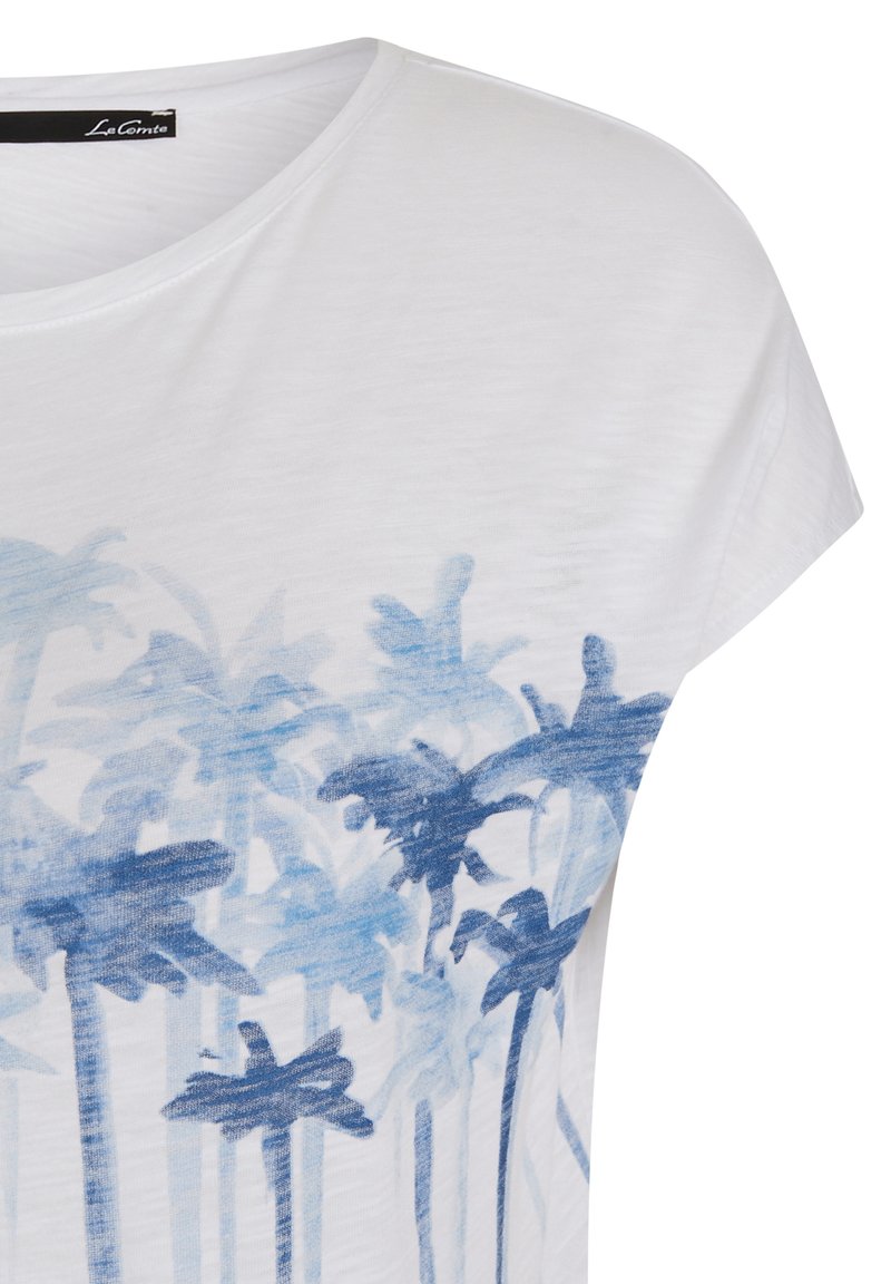 Damen T-Shirts | LeComte ABSTRAKTEM MUSTER UND RUNDHALSAUSSCHNITT T-Shirt print weiß - EO85218 Damen T-Shirts | LeComte ABSTRAKTEM MUSTER UND RUNDHALSAUSSCHNITT T-Shirt print weiß - EO85218