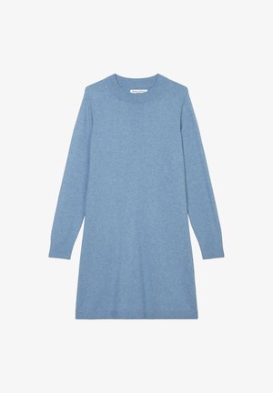 Marc O'Polo DENIM CREW NECK - Strickkleid - medium blue melange